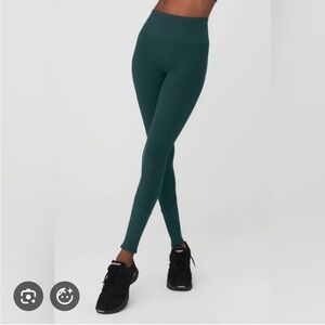 ALO Alosoft Lounge leggings in midnight green